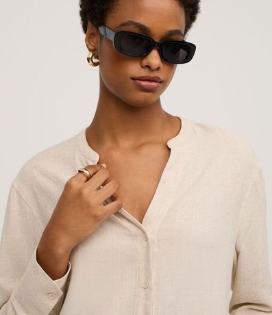 Camisa Texturizada en Viscolino y Cuello Padre 3