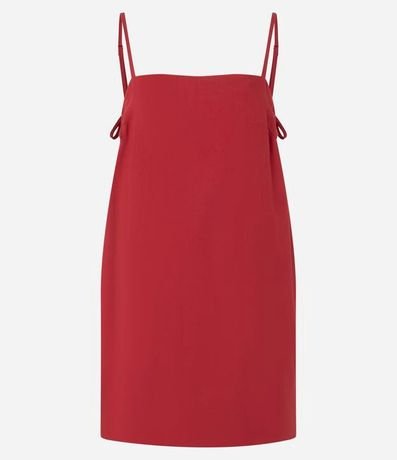 Vestido Corto en Viscosa con Lazo en los Breteles 4