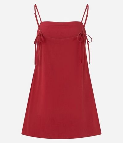 Vestido Corto en Viscosa con Lazo en los Breteles 6