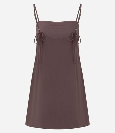 Vestido Corto en Viscosa con Lazo en los Breteles 7