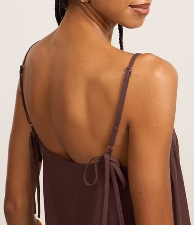 Vestido Corto en Viscosa con Lazo en los Breteles 4