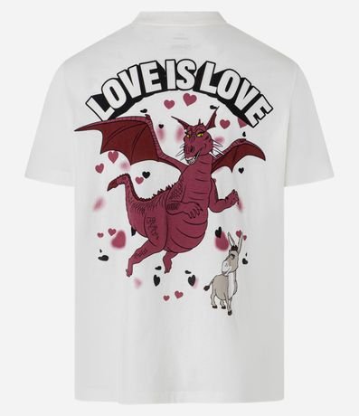 Remera Comfort en Algodón con Estampa Shrek y Lettering Love Is Love 7