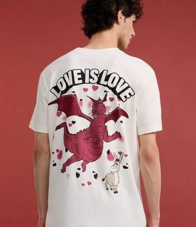 Remera Comfort en Algodón con Estampa Shrek y Lettering Love Is Love 1