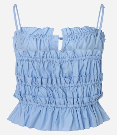 Blusa de Asa en Tricolina con Amarraciones y Fruncidos 7