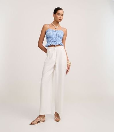 Blusa de Asa en Tricolina con Amarraciones y Fruncidos 2