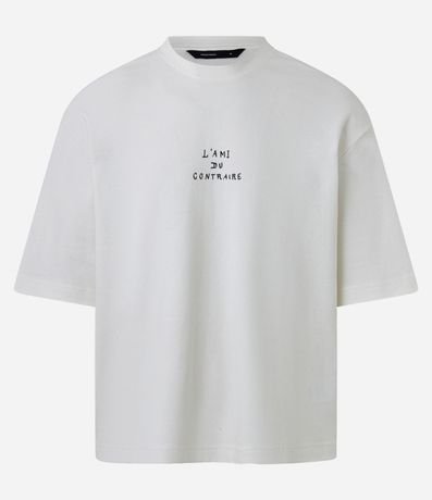 Remera Boxy en Cotton con Estampa Frente y Espalda Art Noveau 7