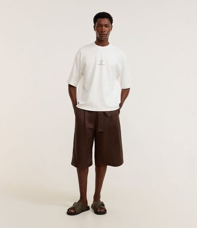 Remera Boxy en Cotton con Estampa Frente y Espalda Art Noveau 2