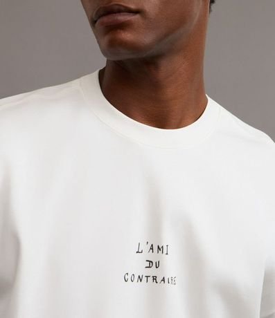 Remera Boxy en Cotton con Estampa Frente y Espalda Art Noveau 4