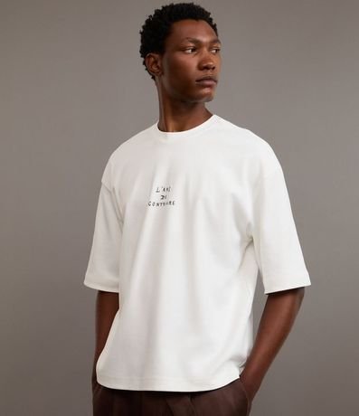 Remera Boxy en Cotton con Estampa Frente y Espalda Art Noveau 5