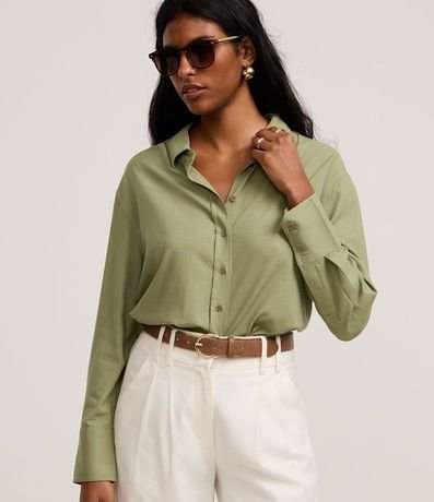 Camisa Manga Larga en Viscolino 1