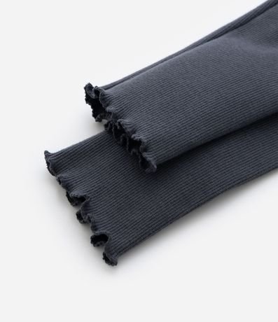 Pantalón Legging Infantil Acanalada con Bajo Ondulado - Talle 1 a 6 años 4