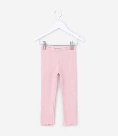 Pantalón Legging Infantil Acanalada con Bajo Ondulado - Talle 1 a 6 años