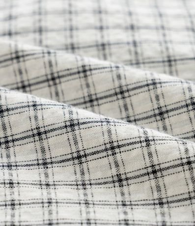 Camisa Infantil en Franela con Estampa de Cuadros y Lettering Bordado Baseball - Talle 5 a 14 años 4