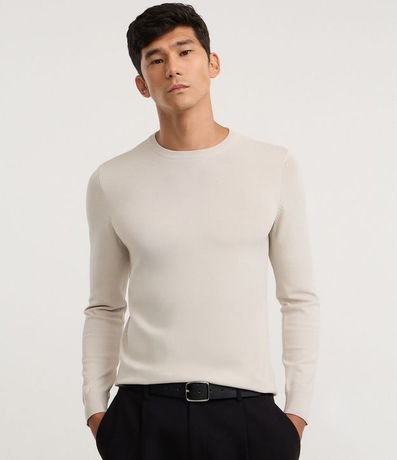 Suéter Regular en Viscosa con Efecto Punto