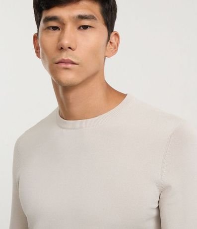 Suéter Regular en Viscosa con Efecto Punto 3