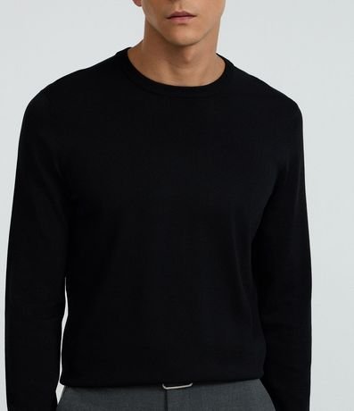 Suéter Regular en Viscosa con Efecto Punto 3