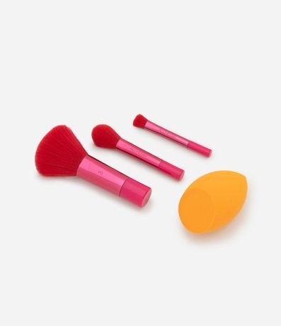 Kit de Pinceles de Maquillaje con Esponja Metalizada Alchemia