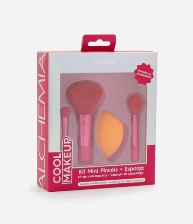 Kit de Pinceles de Maquillaje con Esponja Metalizada Alchemia 2