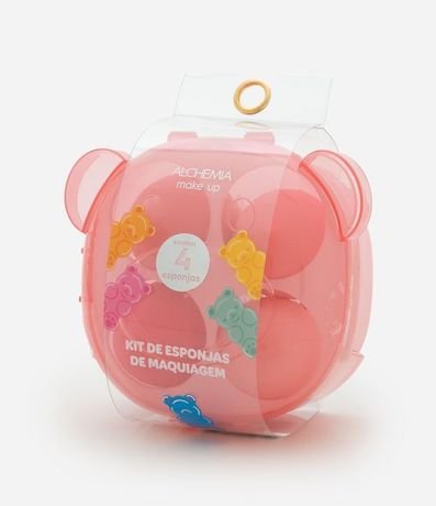 Kit con Cuatro Esponjas y Estuche en Forma de Osito Kids Alchemia 2