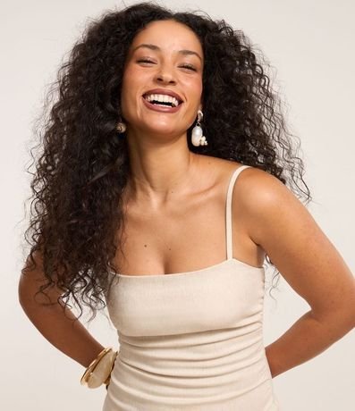 Vestido Long Midi en Viscolino con Drapeado en la Cintura 4