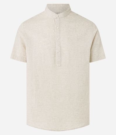 Camisa Bata en Lino con Botones 5