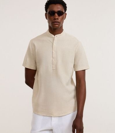 Camisa Bata en Lino con Botones 4