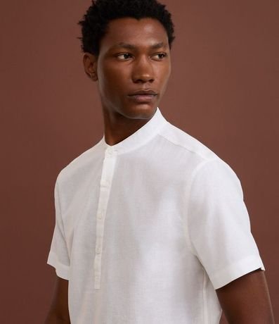 Camisa Bata en Lino con Botones 3