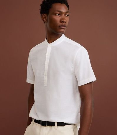 Camisa Bata en Lino con Botones 4