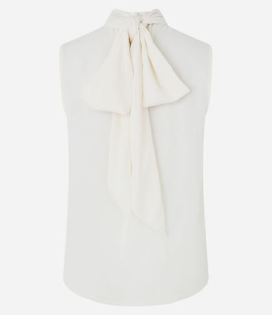 Blusa en Crepé con Pañuelo Para Lazo en el Cuello 11