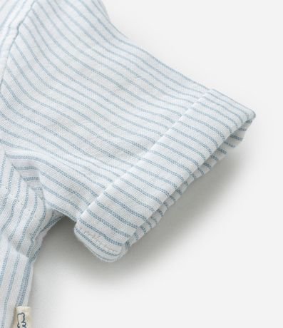 Conjunto Infantil en Tricolina con Estampa de Rayas - Talle 0 a 18 Meses 9