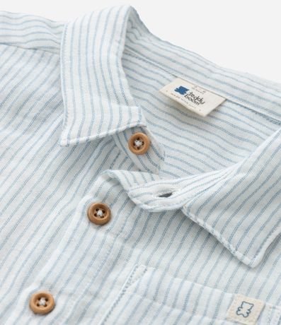 Conjunto Infantil en Tricolina con Estampa de Rayas - Talle 0 a 18 Meses 11