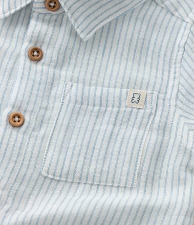 Conjunto Infantil en Tricolina con Estampa de Rayas - Talle 0 a 18 Meses 12