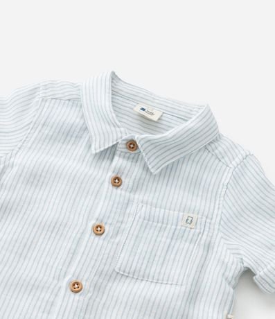 Conjunto Infantil en Tricolina con Estampa de Rayas - Talle 0 a 18 Meses 13