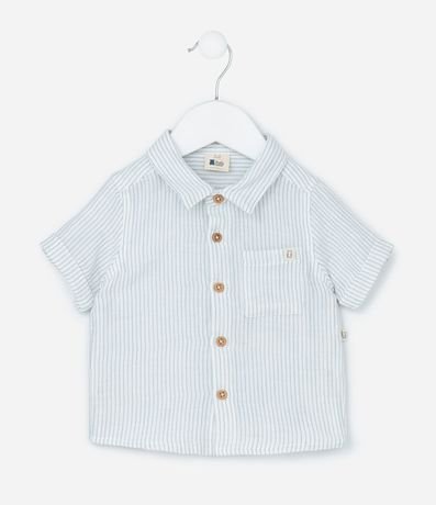 Conjunto Infantil en Tricolina con Estampa de Rayas - Talle 0 a 18 Meses 2