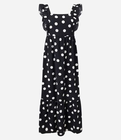 Vestido Evasê Largo en Airflow con Estampa de Lunares 6