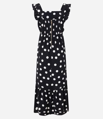 Vestido Evasê Largo en Airflow con Estampa de Lunares 7