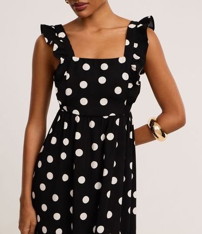 Vestido Evasê Largo en Airflow con Estampa de Lunares 5