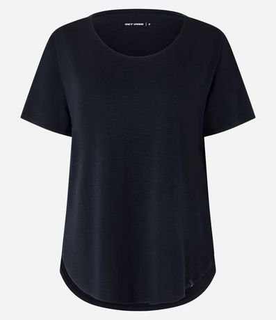 Remera Oversized Deportiva en Microfibra con Bajo Redondeado 5