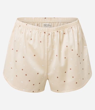 Pijama Short Doll en Satén de Lunares con Detalle de Encaje 8