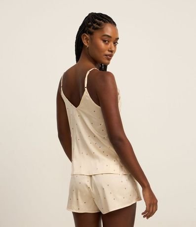 Pijama Short Doll en Satén de Lunares con Detalle de Encaje 4