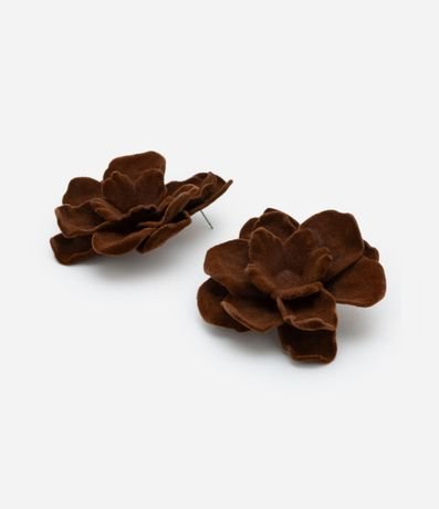 Caravana Botón en Gamuza con Forma de Flor 3