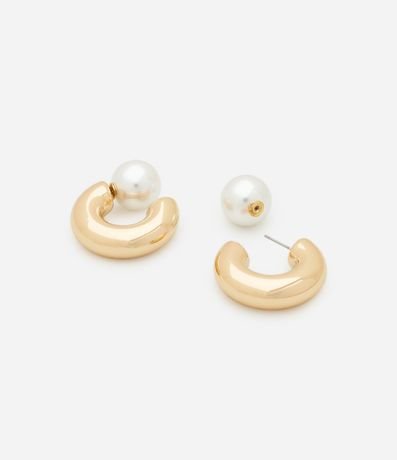 Caravana Aro con Tornillo de Perla Artificial 2