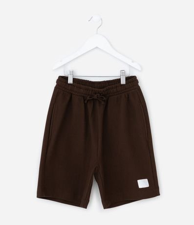 Bermuda Infantil en Algodón Liso con Etiqueta - Talle 5 a 14 años