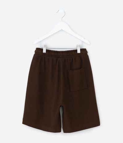 Bermuda Infantil en Algodón Liso con Etiqueta - Talle 5 a 14 años 2