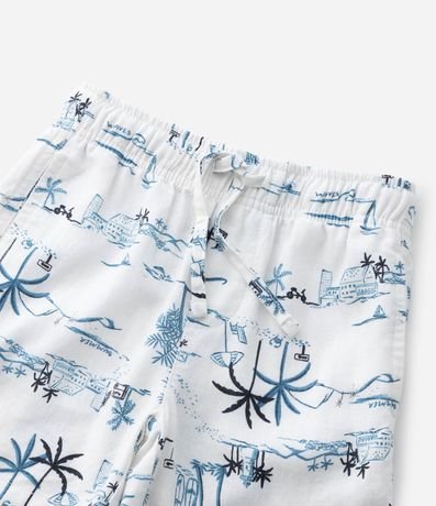Bermuda Infantil de Baño en Viscolino con Estampa de Playa - Talle 5 a 14 años 5