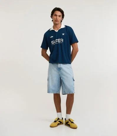 Bermuda Baggy Cargo en Jeans