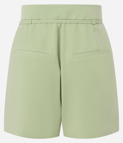 Short Recto Sastrero Cintura Alta en Crepé con Amarre 7