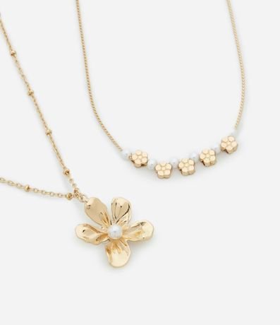 Collar capas con Flores y Lunares