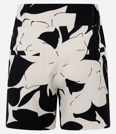 Short Recto Sastre Cintura Alta con Estampa Floral 6