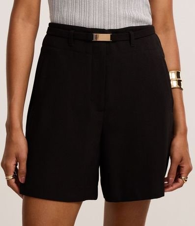 Short Reto Sastre con Cinturón Elástico Hebilla 3